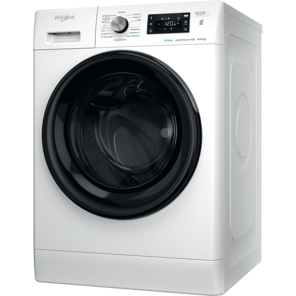 Whirlpool FFWDB 864349 BV EE kombinerad tvättmaskin och Tumlare Fristående