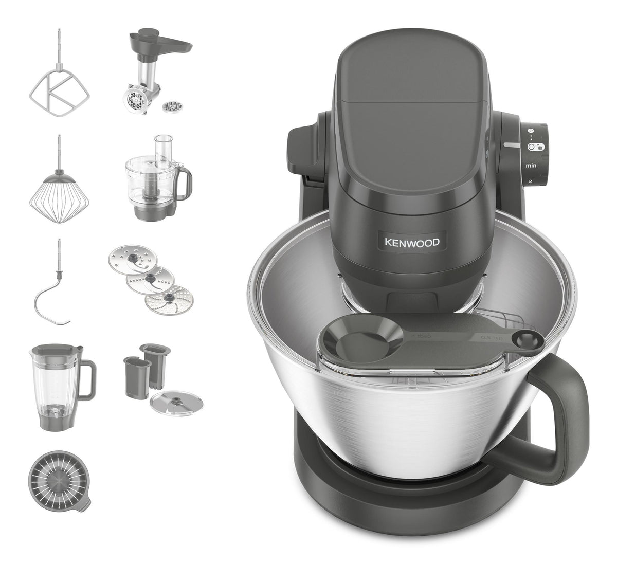 Kenwood KHC30.070GY matberedare 1000 W 4,3 l Rostfritt stål