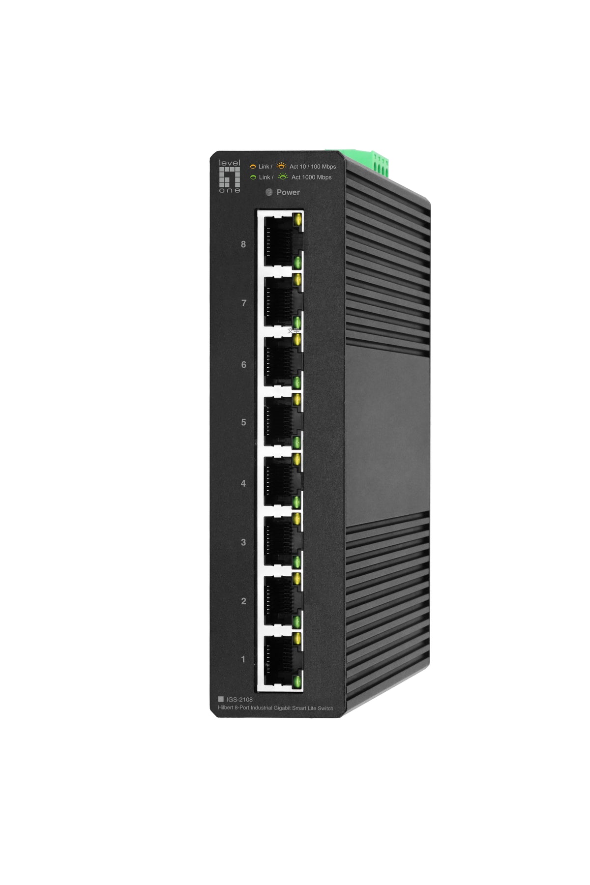 LevelOne IGS-2108 nätverksswitchar hanterad L2 Gigabit Ethernet (10/100/1000) Svart