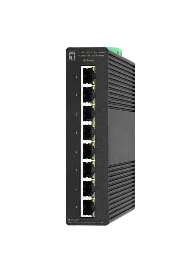 LevelOne IGS-2108 nätverksswitchar hanterad L2 Gigabit Ethernet (10/100/1000) Svart