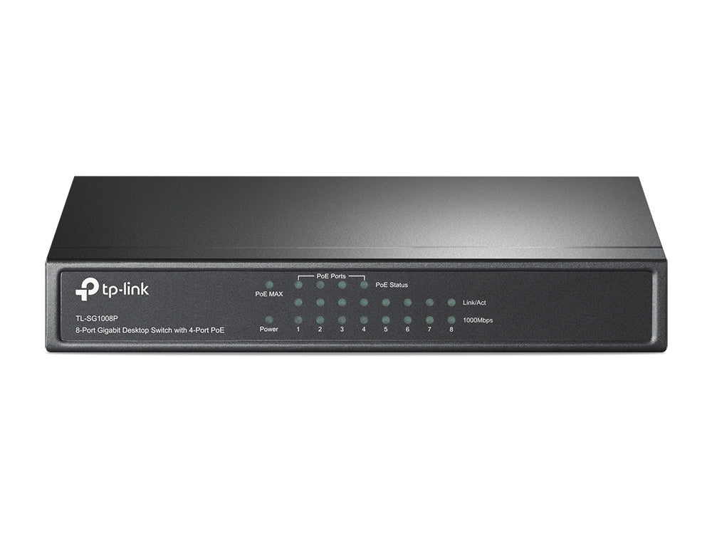 TP-Link TL-SG1008P hanterad Gigabit Ethernet (10/100/1000) Strömförsörjning via