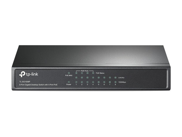TP-Link TL-SG1008P hanterad Gigabit Ethernet (10/100/1000) Strömförsörjning via