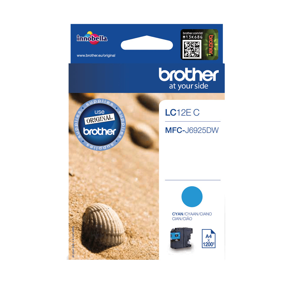 Brother LC12EC bläckpatroner Original Cyan