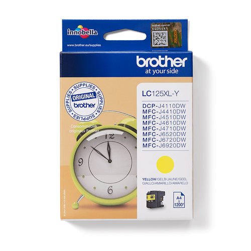 Brother LC-125XLY bläckpatroner Original Gul