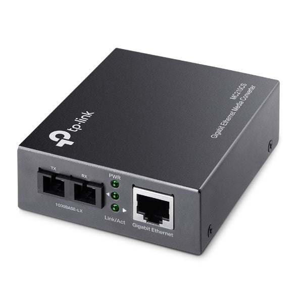 TP-Link MC210CS mediakonverterare för nätverk 1000 Mbit/s 1310 nm Enkelläge Svart