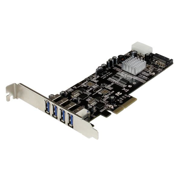 StarTech.com PCI Express (PCIe) SuperSpeed USB 3.0-kortadapter med 4 portar och 2 dedicerade kanaler på 5 Gbps