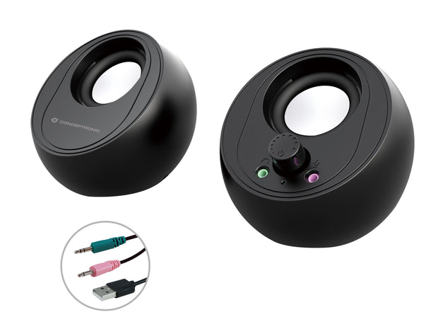 Conceptronic BJORN01B högtalare 2-vägs Svart Kabel & Trådlös 10 W