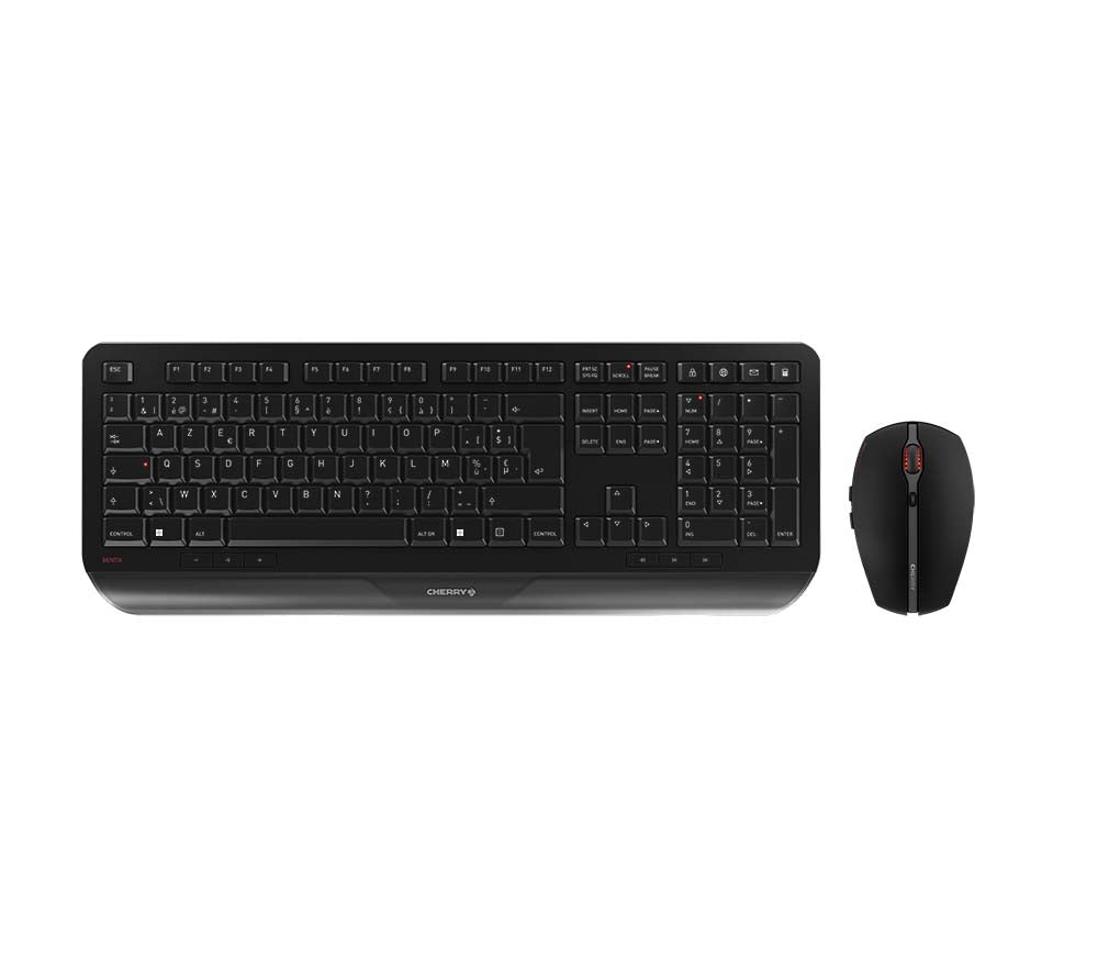 CHERRY Gentix Desktop tangentbord Mus inkluderad Kontor RF Trådlös schweizisk Svart