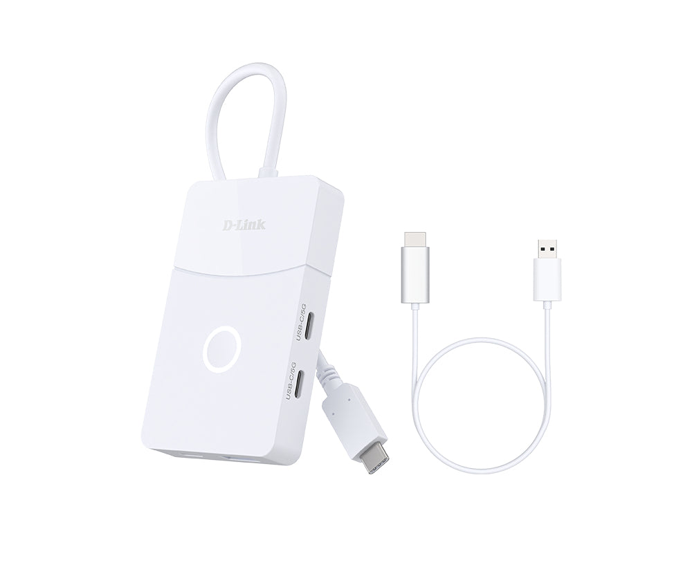 D-Link DUP-501 gränssnittshubbar USB 3.2 Gen 1 (3.1 Gen 1) Type-C 5000 Mbit/s Vit