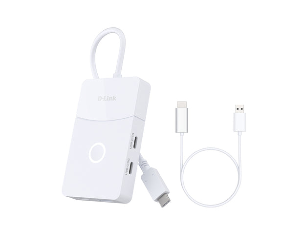 D-Link DUP-501 gränssnittshubbar USB 3.2 Gen 1 (3.1 Gen 1) Type-C 5000 Mbit/s Vit