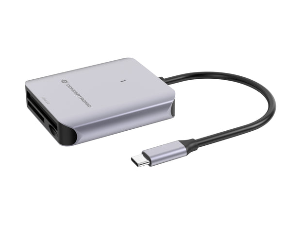 Conceptronic BIAN09G kortläsare USB 3.2 Gen 2 Type-C Grå