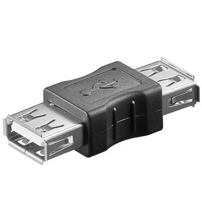 Microconnect USBAFAF kabelomvandlare (hane/hona) USB A Svart