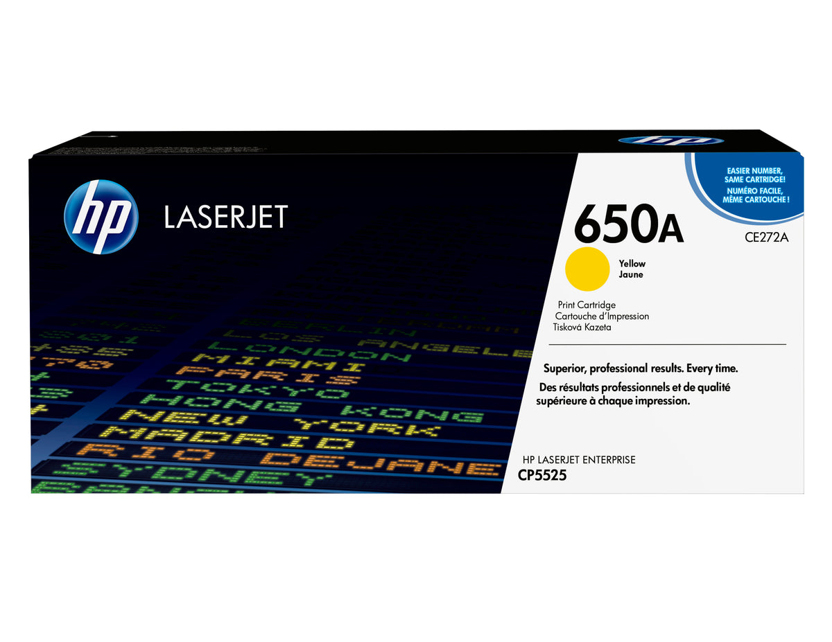 HP 650A gul LaserJet-tonerkassett