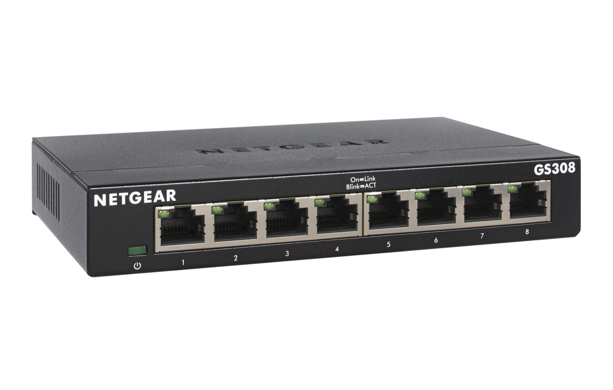 NETGEAR GS308-300PES nätverksswitchar Ohanterad L2 Gigabit Ethernet (10/100/1000)