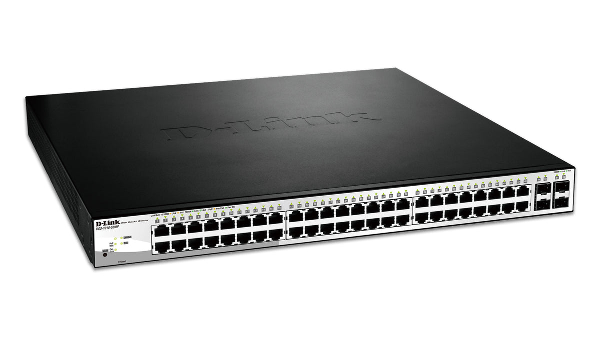D-Link DGS-1210-52MP hanterad L2 Gigabit Ethernet (10/100/1000) Strömförsörjning via