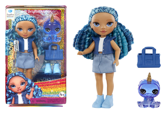 Rainbow High Littles Dolls- Sapphire (Blue) dockor