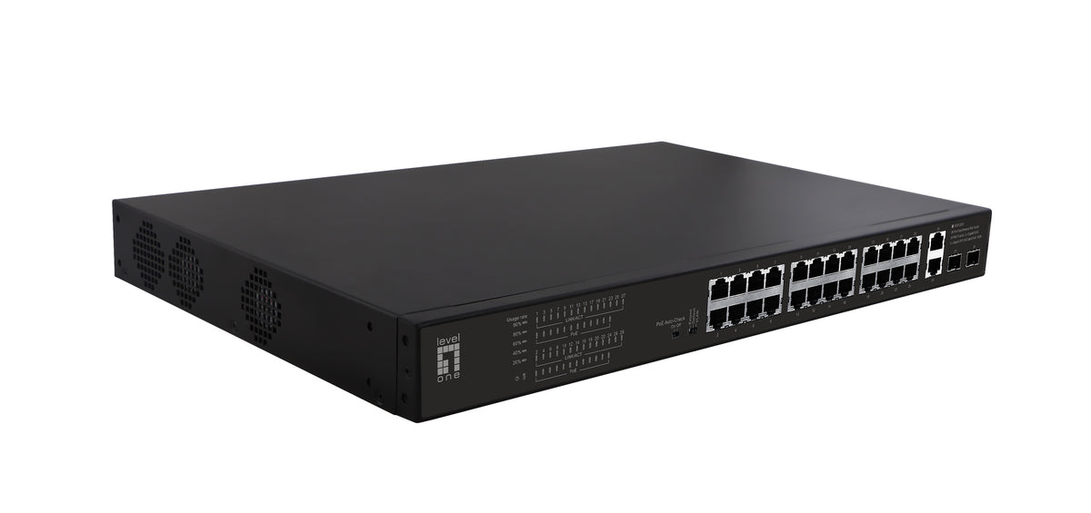 LevelOne FGP-2831 nätverksswitchar Ohanterad Fast Ethernet (10/100) Strömförsörjning via Ethernet (PoE) stöd