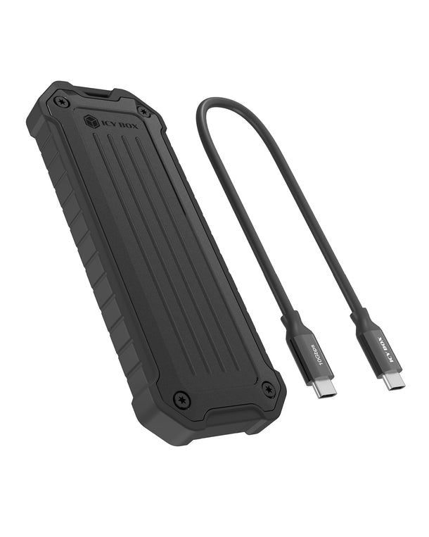 ICY BOX IB-1827MCP-C31 SSD-inkapsling Svart M.2