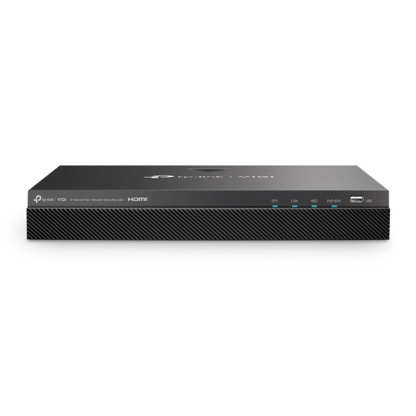 TP-Link VIGI NVR2008H-8MP nätverksvideobandspelare (NVR) Svart - 9x100M