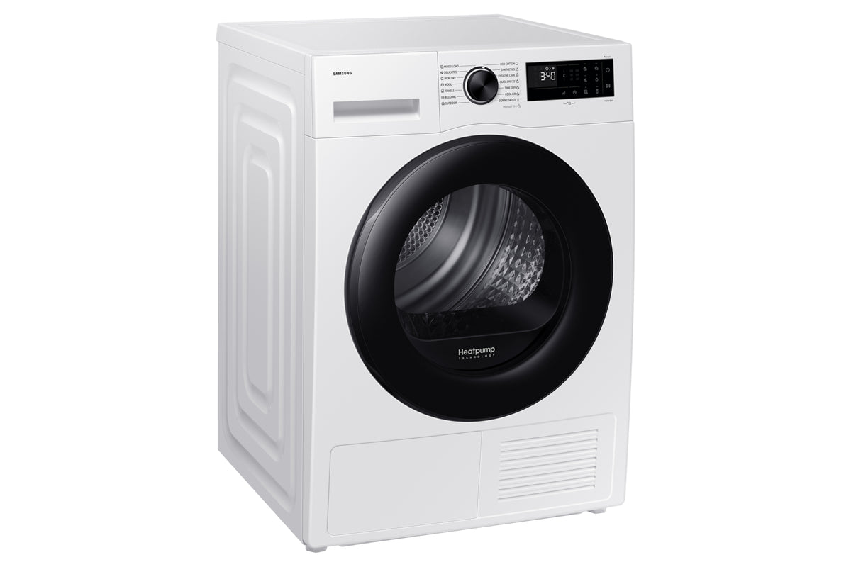 Samsung DV90DG52A0AELE tumlare Fristående Frontmatad 9 kg Vit