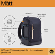 HP Travel 25 liter blå ryggsäck för 15,6 tum
