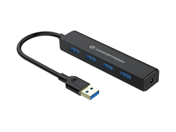 Conceptronic C4PUSB3 gränssnittshubbar USB 3.2 Gen 1 (3.1 Gen 1) Type-A 5000 Mbit/s