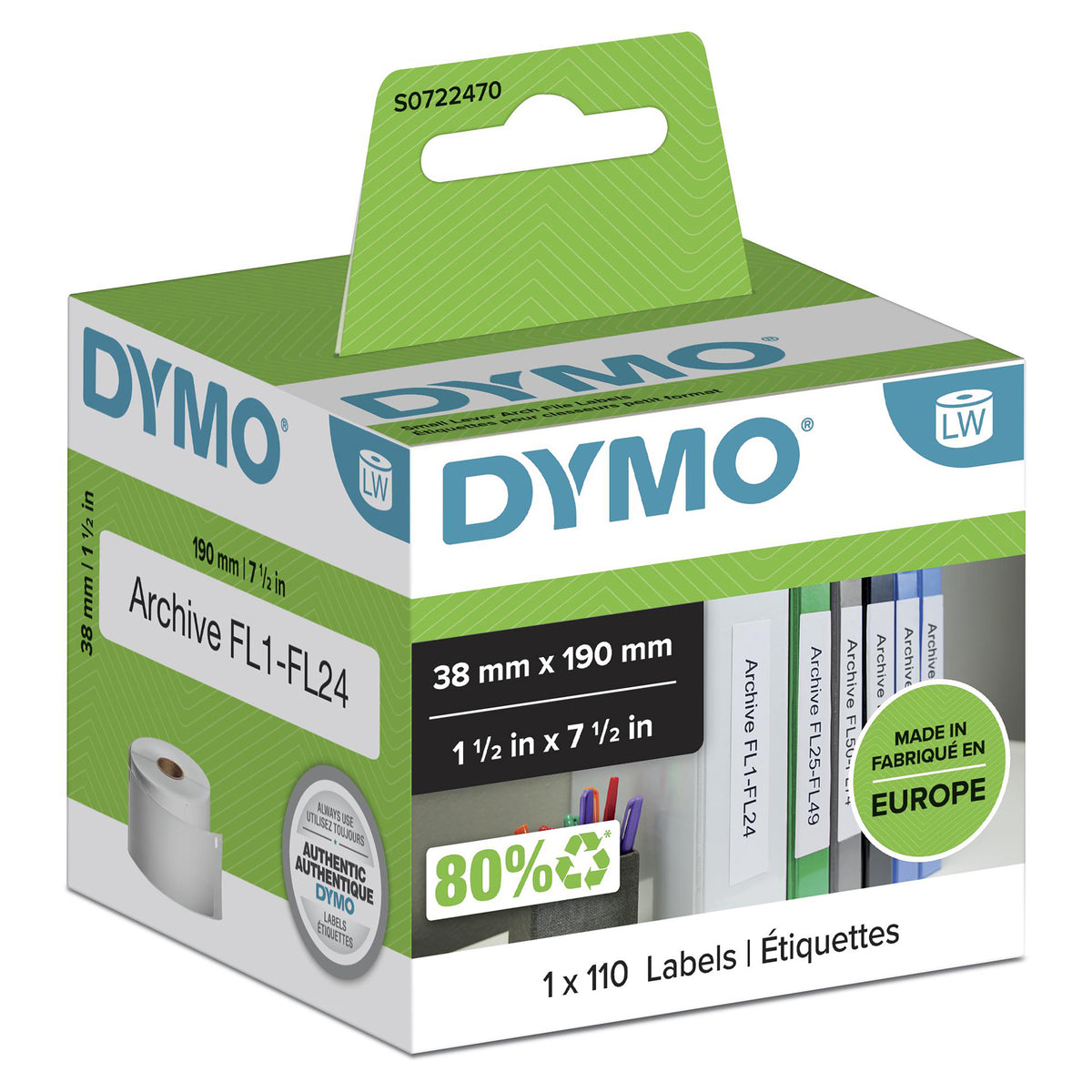 DYMO Små mångsidiga/LAF-originaletiketter för LabelWriter