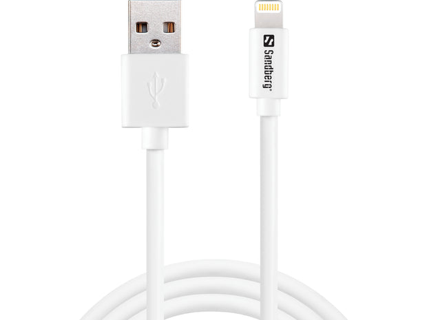 Sandberg USB>Lightning MFI 1m White belysningskablar