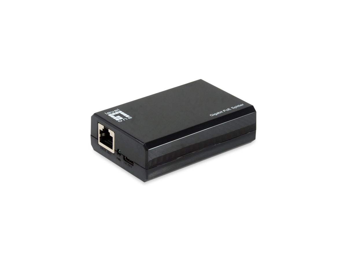 LevelOne POS-5001 nätverksdelare Strömförsörjning via Ethernet (PoE) stöd Svart