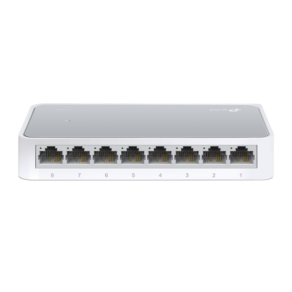 TP-Link TL-SF1008D nätverksswitchar Ohanterad Fast Ethernet (10/100) Vit