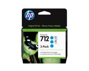 HP 712 3-pack med 29 ml cyan DesignJet-bläckpatroner