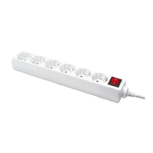 LogiLink LPS202 förlängningssladdar 1,5 m 6 AC-utgångar Vit