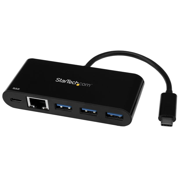 StarTech.com USB-C till Ethernet-adapter med USB 3.0-hubb med 3 portar och Power