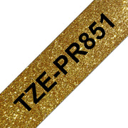 Brother TZE-PR851 etikett-tejp Svart på guld