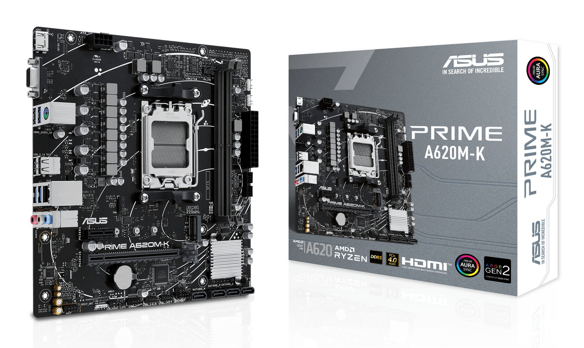ASUS PRIME A620M-K AMD A620 AM5-sockel micro ATX