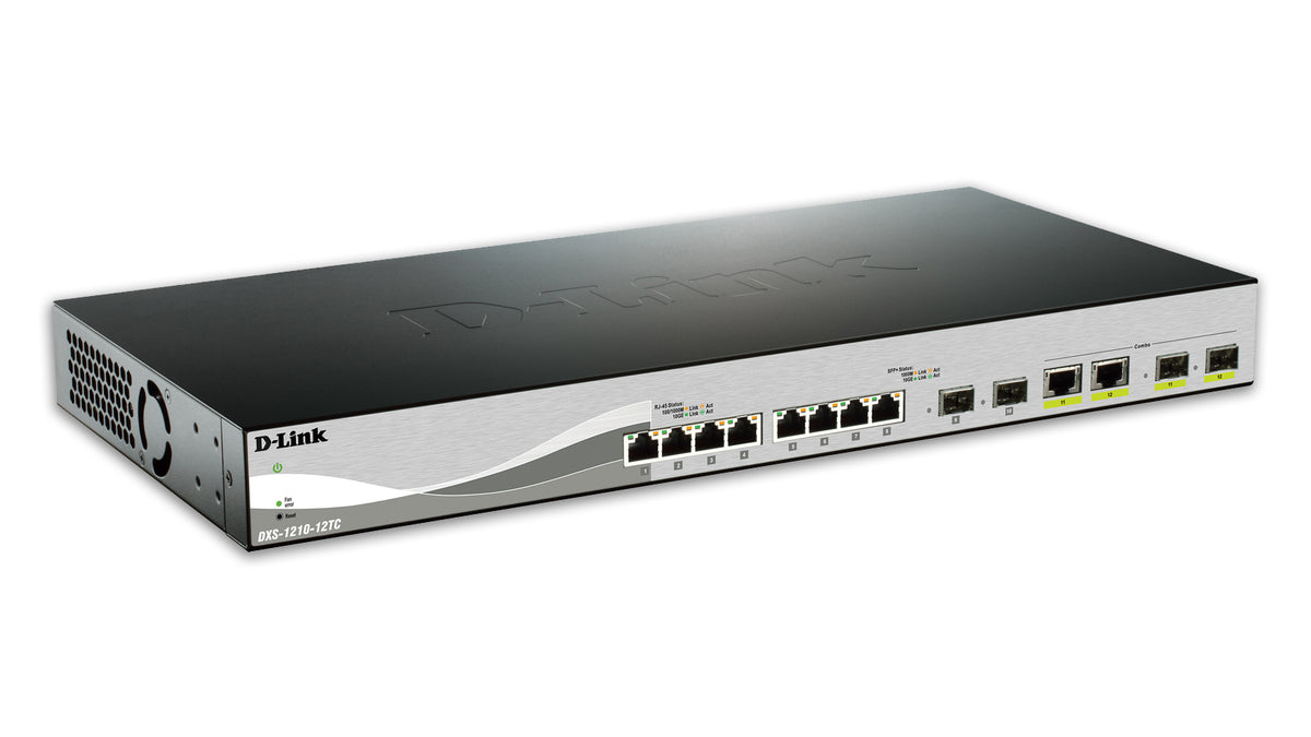 D-Link DXS-1210-12TC/E nätverksswitchar hanterad L2 10G Ethernet (100/1000/10000) 1U