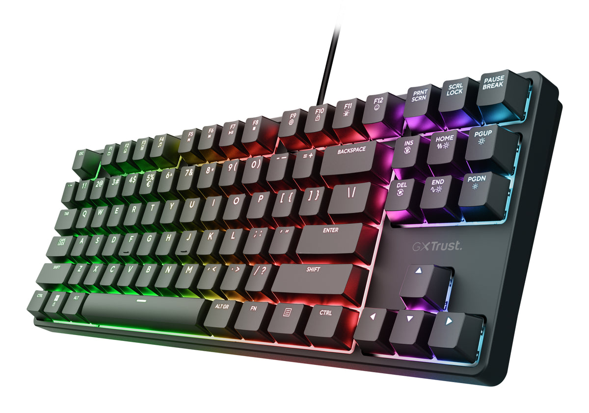 Trust 26135 tangentbord Spela USB QWERTZ tyska Svart