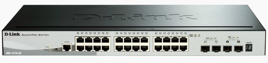 D-Link DGS-1510 hanterad L3 Gigabit Ethernet (10/100/1000) Svart