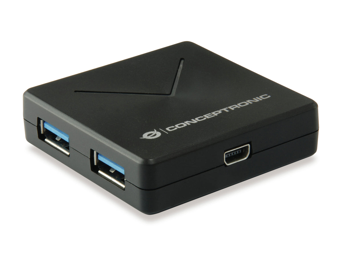 Conceptronic HUBBIES02B gränssnittshubbar USB 3.2 Gen 1 (3.1 Gen 1) Mini-B 5000