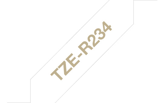 Brother TZE-R234 etikett-tejp Guld på vitt
