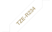 Brother TZE-R234 etikett-tejp Guld på vitt