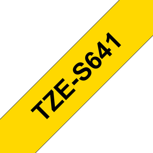 Brother TZE-S641 etikett-tejp Svart på gul TZ