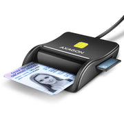 Axagon CRE-SM3SD USB Smart card & SD/microSD/SIM Flat läsare smarta kort inomhus USB