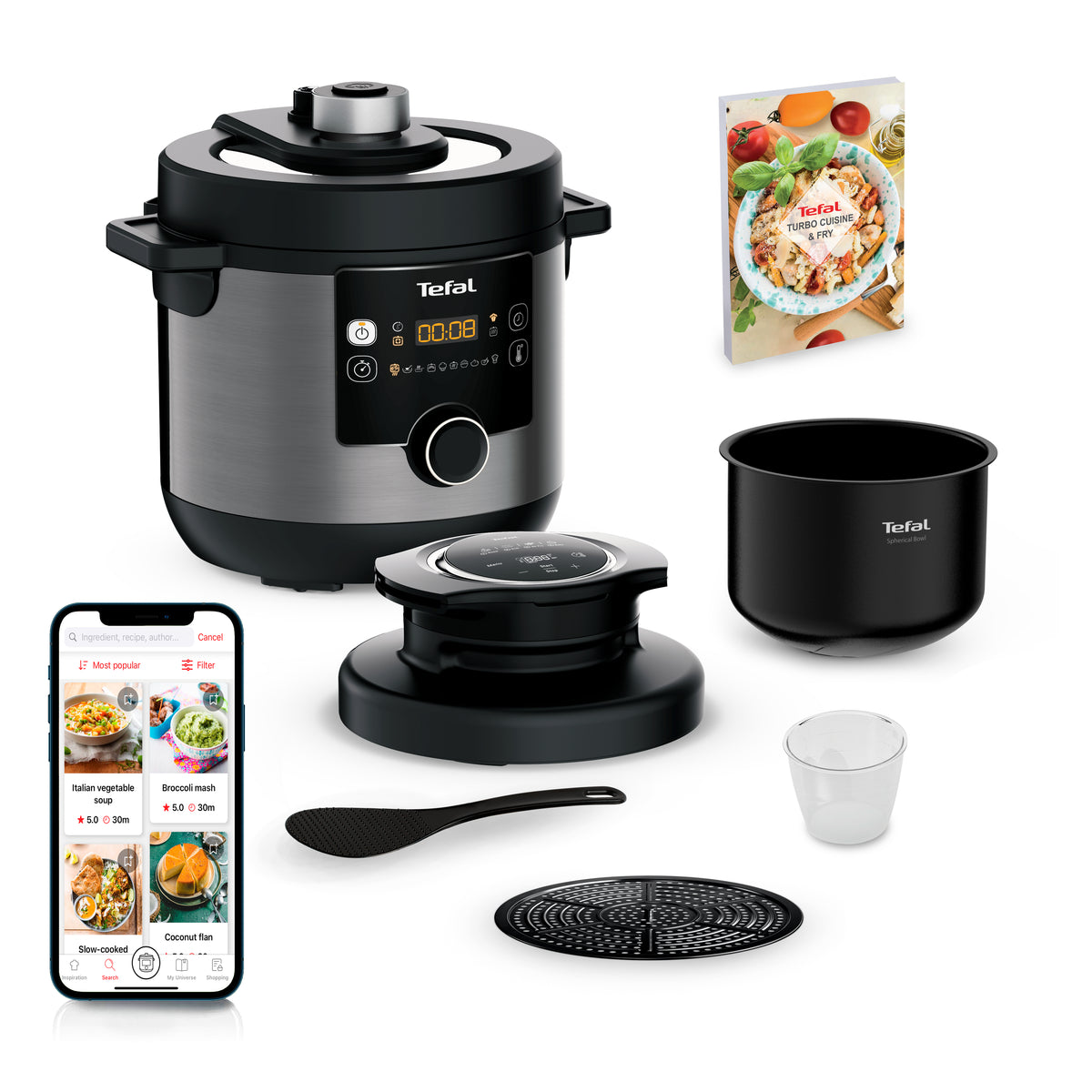 Tefal Turbo Cuisine & Fry CY7788 7,6 l Svart 1200 W