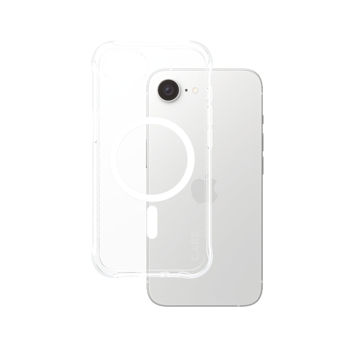 PanzerGlass CARE by Samba Case Transparent w. White Qi Compatible iPhone 17e