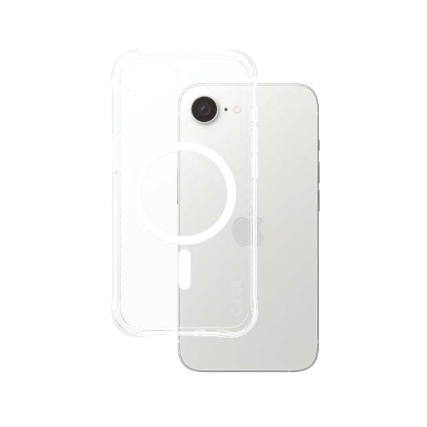 PanzerGlass CARE by Samba Case Transparent w. White Qi Compatible iPhone 17e