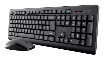 Trust Primo tangentbord Mus inkluderad Hem / Kontor RF Trådlös QWERTY Nordic Svart