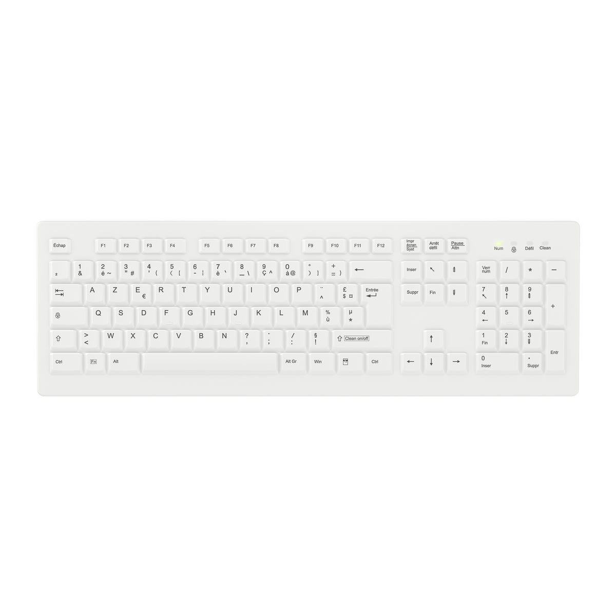 Contour Design Active Key AK-C8100F-FU1-W/FR tangentbord Medical RF Trådlös AZERTY