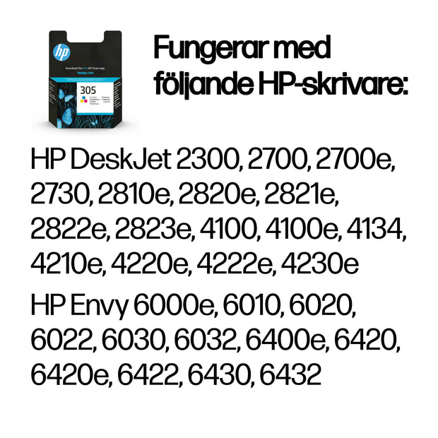 HP 305 trefärgad originalbläckpatron bläckpatron