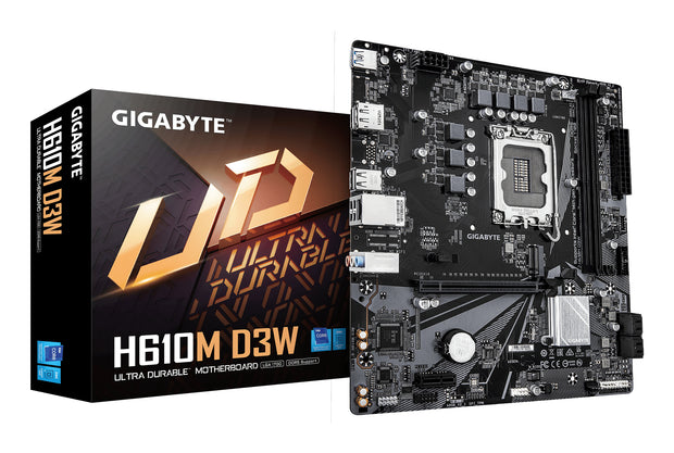 GIGABYTE H610M D3W moderkort Intel H610 LGA 1700 micro ATX